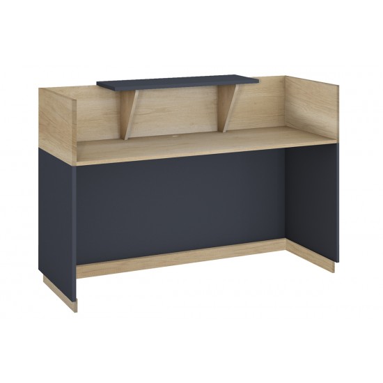 Γραφείο reception Lotus pakoworld σε χρώμα φυσικό - ανθρακί 180x70x110εκ Γραφείο reception Lotus pakoworld σε χρώμα φυσικό - ανθρακί 180x70x110εκ