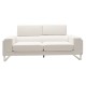 Καναπές Shea pakoworld 3θέσιος pu λευκό-inox 198x80x87εκ