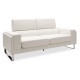 Καναπές Shea pakoworld 3θέσιος pu λευκό-inox 198x80x87εκ
