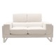 Καναπές Shea pakoworld 2θέσιος pu λευκό-inox 158x80x87εκ