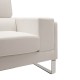 Καναπές Shea pakoworld 2θέσιος pu λευκό-inox 158x80x87εκ
