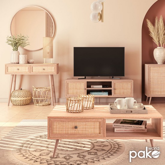 Κονσόλα Oslo pakoworld sonoma 100x29x81εκ Κονσόλα Oslo pakoworld sonoma 100x29x81εκ