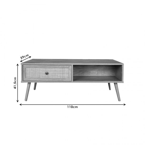 Τραπέζι σαλονιού Oslo pakoworld sonoma 110x59x41,5εκ Τραπέζι σαλονιού Oslo pakoworld sonoma 110x59x41,5εκ