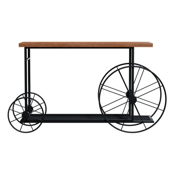 Κονσόλα Bike pakoworld χρώμα μαύρο-καρυδί 148x28x85εκ Κονσόλα Bike pakoworld χρώμα μαύρο-καρυδί 148x28x85εκ
