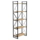 Βιβλιοθήκη Baker pakoworld καρυδί-μαύρο 66x34x180εκ Βιβλιοθήκη Baker pakoworld καρυδί-μαύρο 66x34x180εκ
