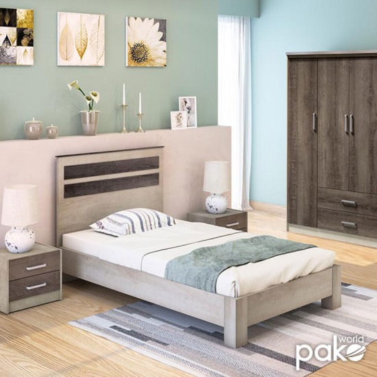 Κρεβάτι μονό OLYMPUS pakoworld σε χρώμα castillo-toro 100x200εκ Κρεβάτι μονό OLYMPUS pakoworld σε χρώμα castillo-toro 100x200εκ