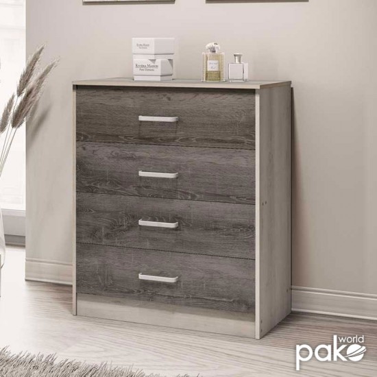 Συρταριέρα OLYMPUS pakoworld με 4 συρτάρια χρώμα castillo-toro 80x40x95εκ Συρταριέρα OLYMPUS pakoworld με 4 συρτάρια χρώμα castillo-toro 80x40x95εκ