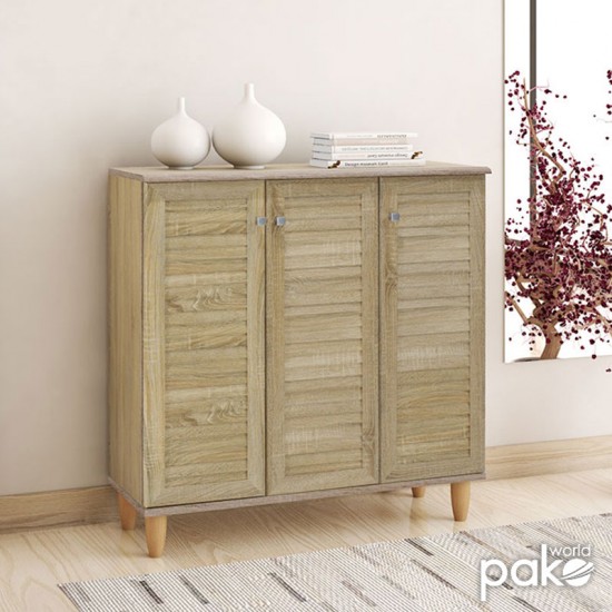 Παπουτσοθήκη-ντουλάπι SANTO pakoworld 16 ζεύγων χρώμα sonoma 89,5x34,5x91,5εκ Παπουτσοθήκη-ντουλάπι SANTO pakoworld 16 ζεύγων χρώμα sonoma 89,5x34,5x91,5εκ