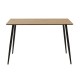Τραπέζι Cuba pakoworld MDF sonoma-μαύρο 120x70x76εκ