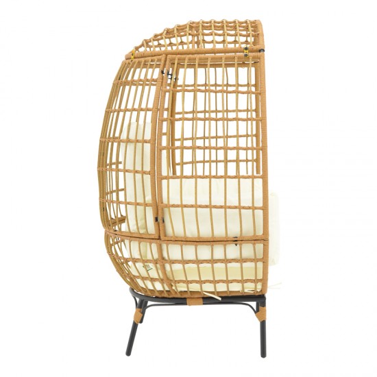 Πολυθρόνα Frox pakoworld wicker rattan φυσικό-μεταλλικό φυσικό-μαύρο πόδι-μπεζ μαξιλάρι 96x76x145εκ Πολυθρόνα Frox pakoworld wicker rattan φυσικό-μεταλλικό φυσικό-μαύρο πόδι-μπεζ μαξιλάρι 96x76x145εκ