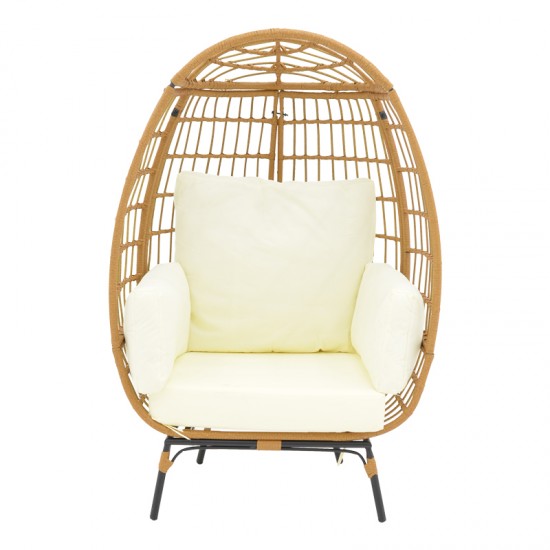 Πολυθρόνα Frox pakoworld wicker rattan φυσικό-μεταλλικό φυσικό-μαύρο πόδι-μπεζ μαξιλάρι 96x76x145εκ Πολυθρόνα Frox pakoworld wicker rattan φυσικό-μεταλλικό φυσικό-μαύρο πόδι-μπεζ μαξιλάρι 96x76x145εκ