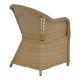 Πολυθρόνα κήπου Hadrian pakoworld rattan καφέ- textilene μπεζ 57x70x85εκ Πολυθρόνα κήπου Hadrian pakoworld rattan καφέ- textilene μπεζ 57x70x85εκ