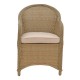 Πολυθρόνα κήπου Hadrian pakoworld rattan καφέ- textilene μπεζ 57x70x85εκ Πολυθρόνα κήπου Hadrian pakoworld rattan καφέ- textilene μπεζ 57x70x85εκ