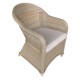 Πολυθρόνα κήπου Hadrian pakoworld rattan καφέ- textilene μπεζ 57x70x85εκ Πολυθρόνα κήπου Hadrian pakoworld rattan καφέ- textilene μπεζ 57x70x85εκ