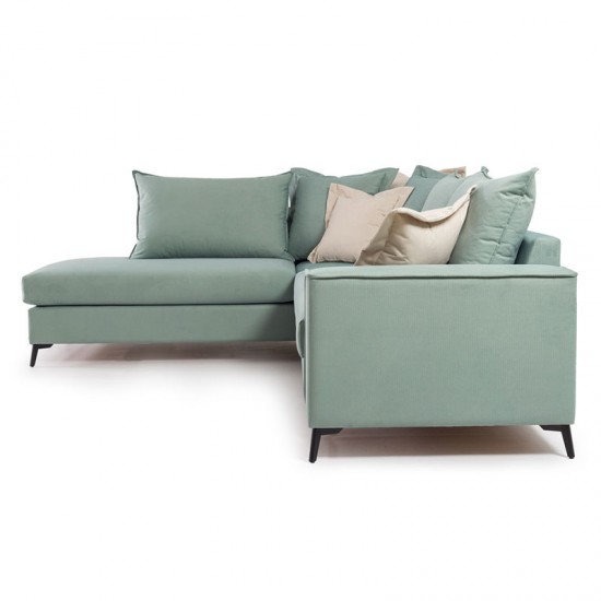 Γωνιακός καναπές δεξιά γωνία Romantic pakoworld ύφασμα Ciel-Cream 290x235x95εκ Γωνιακός καναπές δεξιά γωνία Romantic pakoworld ύφασμα Ciel-Cream 290x235x95εκ