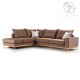 Γωνιακός καναπές δεξιά γωνία Luxury II pakoworld ύφασμα mocha-cream 290x235x95εκ Γωνιακός καναπές δεξιά γωνία Luxury II pakoworld ύφασμα mocha-cream 290x235x95εκ