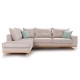 Γωνιακός καναπές δεξιά γωνία Luxury II pakoworld ύφασμα elephant-ciel 290x235x95εκ Γωνιακός καναπές δεξιά γωνία Luxury II pakoworld ύφασμα elephant-ciel 290x235x95εκ