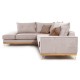 Γωνιακός καναπές δεξιά γωνία Luxury II pakoworld ύφασμα cream-mocha 290x235x95εκ Γωνιακός καναπές δεξιά γωνία Luxury II pakoworld ύφασμα cream-mocha 290x235x95εκ
