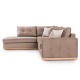 Γωνιακός καναπές δεξιά γωνία Boston pakoworld ύφασμα mocha-cream 280x225x90εκ Γωνιακός καναπές δεξιά γωνία Boston pakoworld ύφασμα mocha-cream 280x225x90εκ