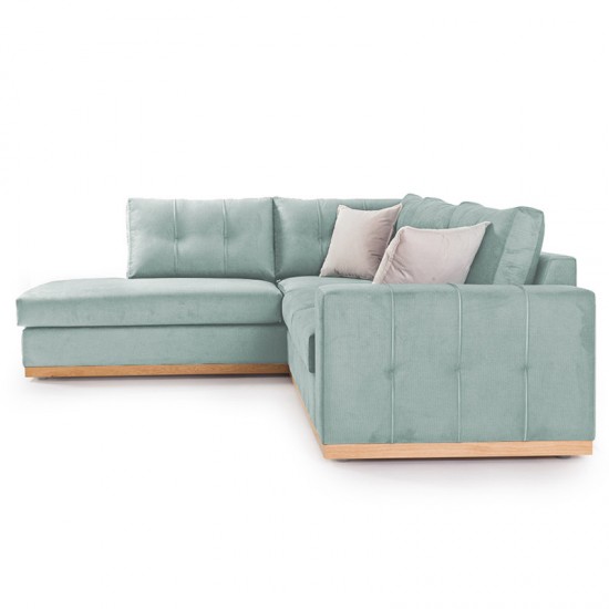 Γωνιακός καναπές δεξιά γωνία Boston pakoworld ύφασμα ciel-cream 280x225x90εκ Γωνιακός καναπές δεξιά γωνία Boston pakoworld ύφασμα ciel-cream 280x225x90εκ