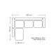Γωνιακός καναπές δεξιά γωνία Boston pakoworld ύφασμα ciel-cream 280x225x90εκ Γωνιακός καναπές δεξιά γωνία Boston pakoworld ύφασμα ciel-cream 280x225x90εκ