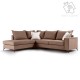 Γωνιακός καναπές δεξιά γωνία Romantic pakoworld ύφασμα mocha-cream 290x235x95εκ Γωνιακός καναπές δεξιά γωνία Romantic pakoworld ύφασμα mocha-cream 290x235x95εκ