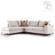 Γωνιακός καναπές δεξιά γωνία Romantic pakoworld ύφασμα cream-mocha 290x235x95εκ Γωνιακός καναπές δεξιά γωνία Romantic pakoworld ύφασμα cream-mocha 290x235x95εκ