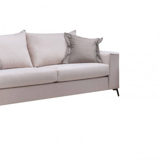 Καναπές Verona 3θέσιος cream - μαξιλάρια mocha 225x93x100εκ Καναπές Verona 3θέσιος cream - μαξιλάρια mocha 225x93x100εκ