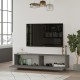Έπιπλο τηλεόρασης Zoeva pakoworld γκρι cemento 140x35,5x38εκ Έπιπλο τηλεόρασης Zoeva pakoworld γκρι cemento 140x35,5x38εκ