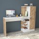 Γραφείο-ραφιέρα Kary pakoworld λευκό-oak 152,5x40x120εκ Γραφείο-ραφιέρα Kary pakoworld λευκό-oak 152,5x40x120εκ