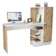 Γραφείο-ραφιέρα Kary pakoworld λευκό-oak 152,5x40x120εκ Γραφείο-ραφιέρα Kary pakoworld λευκό-oak 152,5x40x120εκ