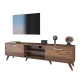 Σύνθετο σαλονιού Jasmine pakoworld καρυδί 180x35x48.5εκ