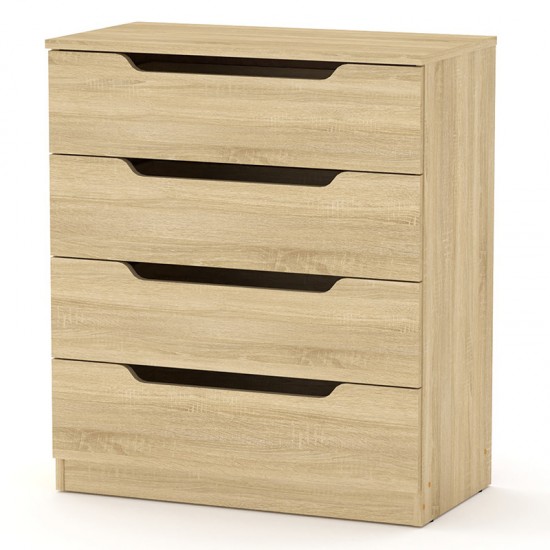 Συρταριέρα Azenor pakoworld 4ων συρταριών sonoma 72x38x83εκ Συρταριέρα Azenor pakoworld 4ων συρταριών sonoma 72x38x83εκ