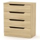 Συρταριέρα Azenor pakoworld 4ων συρταριών sonoma 72x38x83εκ Συρταριέρα Azenor pakoworld 4ων συρταριών sonoma 72x38x83εκ