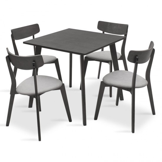 Tραπεζαρία Benson - Toto pakoworld σετ 5τμχ rustic grey - ύφασμα grey 80x80x75εκ Tραπεζαρία Benson - Toto pakoworld σετ 5τμχ rustic grey - ύφασμα grey 80x80x75εκ