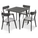 Tραπεζαρία Benson - Toto pakoworld σετ 5τμχ rustic grey - ύφασμα grey 80x80x75εκ Tραπεζαρία Benson - Toto pakoworld σετ 5τμχ rustic grey - ύφασμα grey 80x80x75εκ