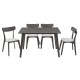 Tραπεζαρία Benson - Toto pakoworld σετ 5τμχ rustic grey - ύφασμα γκρι 120x75x75εκ Tραπεζαρία Benson - Toto pakoworld σετ 5τμχ rustic grey - ύφασμα γκρι 120x75x75εκ