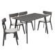 Tραπεζαρία Benson - Toto pakoworld σετ 5τμχ rustic grey - ύφασμα γκρι 120x75x75εκ Tραπεζαρία Benson - Toto pakoworld σετ 5τμχ rustic grey - ύφασμα γκρι 120x75x75εκ