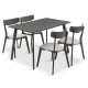 Tραπεζαρία Benson - Toto pakoworld σετ 5τμχ rustic grey - ύφασμα γκρι 120x75x75εκ Tραπεζαρία Benson - Toto pakoworld σετ 5τμχ rustic grey - ύφασμα γκρι 120x75x75εκ
