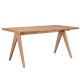Τραπέζι Winslow pakoworld ξύλο rubberwood ανοικτό καρυδί 160x85x75εκ