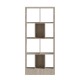 Βιβλιοθήκη Dividre pakoworld sonoma oak μελαμίνης 80x30x181εκ