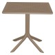 Τραπεζαρία Groovy-Ignite pakoworld σετ 5τεμ PP cappuccino 80x80x74,5εκ.