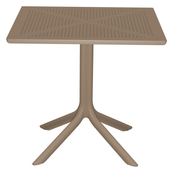 Τραπεζαρία Groovy-Confident pakoworld σετ 5τεμ PP cappuccino 80x80x74,5εκ.