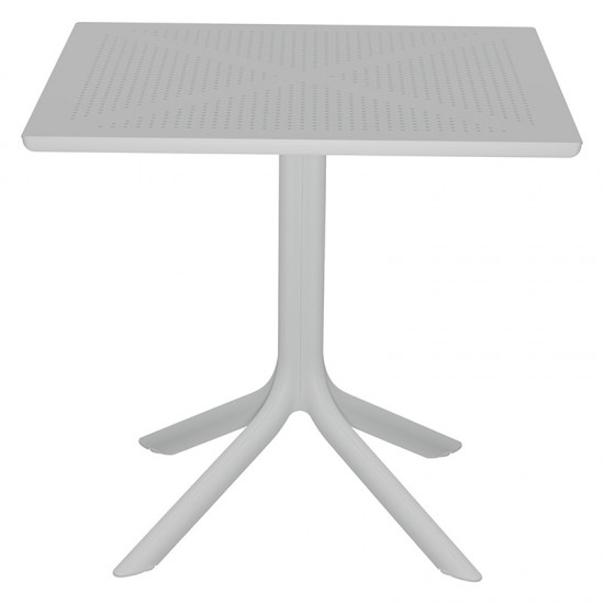 Τραπεζαρία Groovy-Ignite pakoworld σετ 3τεμ PP λευκό 80x80x74,5εκ.
