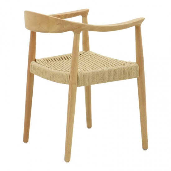Πολυθρόνα Juvan pakoworld φυσικό rubberwood 64x53x77εκ Πολυθρόνα Juvan pakoworld φυσικό rubberwood 64x53x77εκ