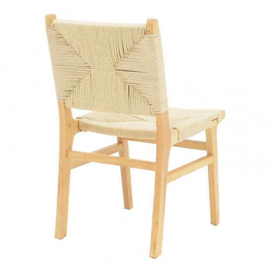 Καρέκλα Arten pakoworld σχοινί-rubberwood σε φυσική απόχρωση 60x55x85εκ Καρέκλα Arten pakoworld σχοινί-rubberwood σε φυσική απόχρωση 60x55x85εκ