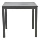 Τραπέζι Kliton  pakoworld αλουμινίου ανθρακί 80x80x74εκ