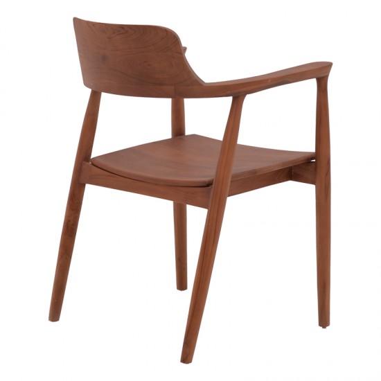 Πολυθρόνα Jambene pakoworld teak ξύλο σε καρυδί απόχρωση 57x54x79εκ Πολυθρόνα Jambene pakoworld teak ξύλο σε καρυδί απόχρωση 57x54x79εκ