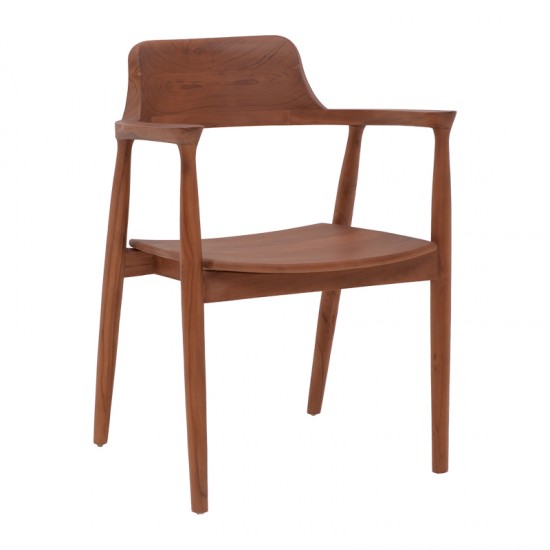 Πολυθρόνα Jambene pakoworld teak ξύλο σε καρυδί απόχρωση 57x54x79εκ Πολυθρόνα Jambene pakoworld teak ξύλο σε καρυδί απόχρωση 57x54x79εκ