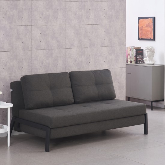 Καναπές-κρεβάτι Hafrene pakoworld ανθρακί ύφασμα 151x94x71εκ Καναπές-κρεβάτι Hafrene pakoworld ανθρακί ύφασμα 151x94x71εκ